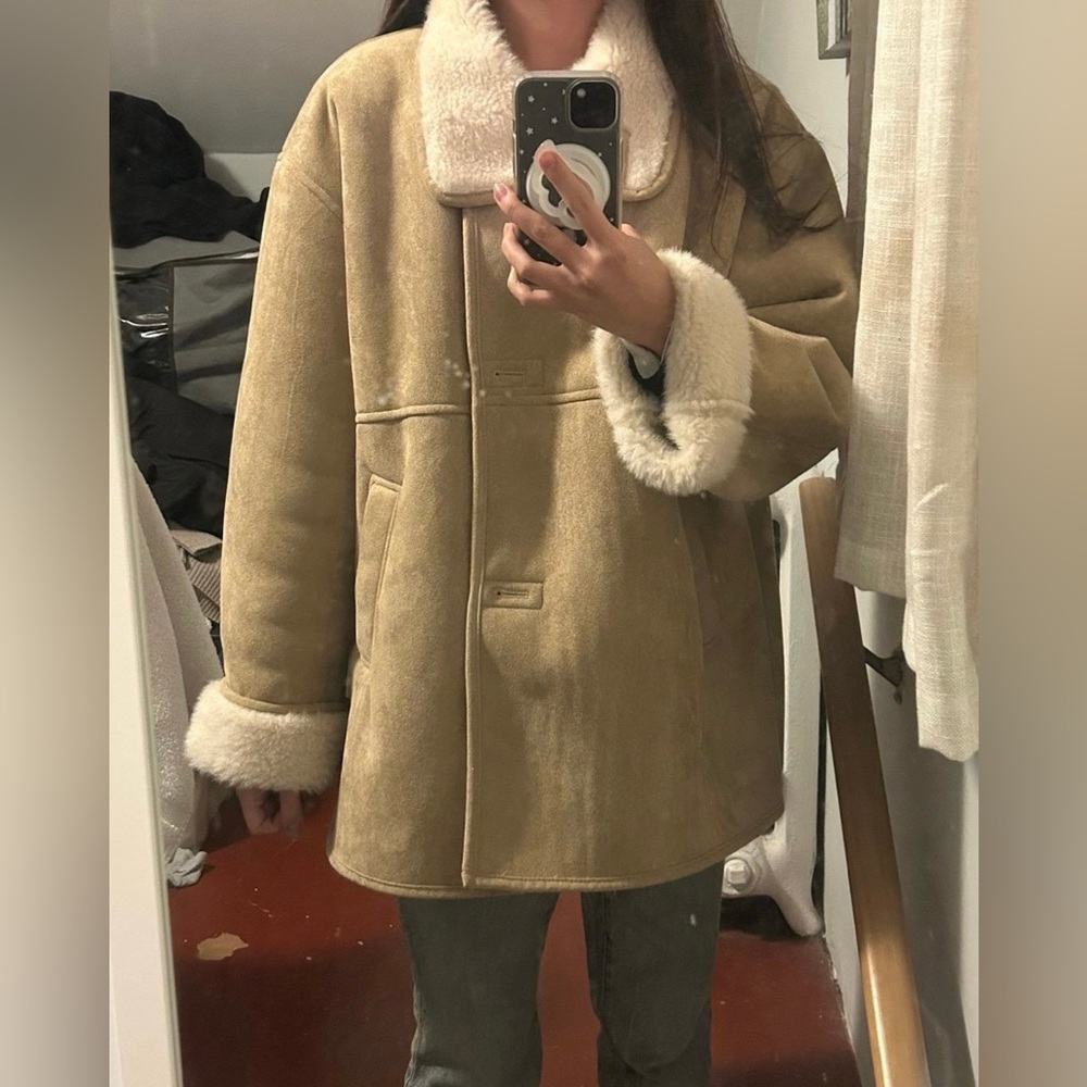 Korean Style Shearling Coat Jacket